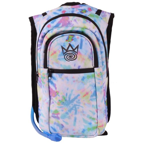 Blacklight Reactive Tie Dye Hydration Bag Water Backpack Bladder Pack 2L Bag NWT - Picture 1 of 5